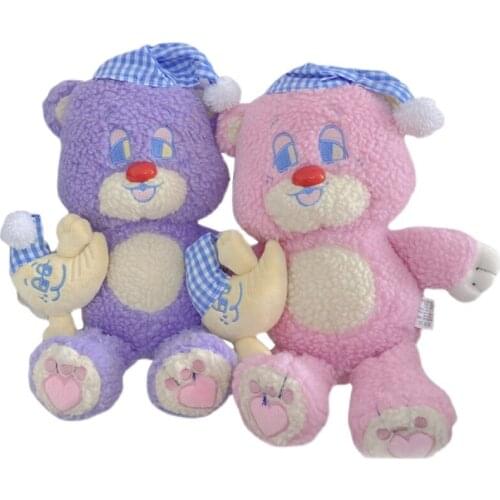 Hug Japanese Bear Doll Anime Sleeping Bear Doll Plush Toy Moon Bear Toy Birthday Gifts For Child Girl Xmas Gifts Cute Pink Green