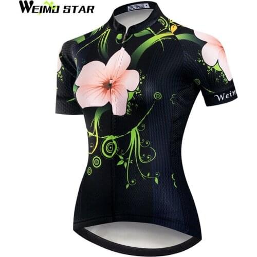 Weimostar Cycling Jersey Women MTB Bike Jersey Summer Flower Bicycle Shirt Ropa Ciclismo Downhill Cycling Clothing Ropa Ciclismo