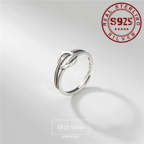 925 Sterling Silver Women Ring Adjustable Double-deck Silver Ring for Women Bride Wedding Engagement Jewelry Accessories