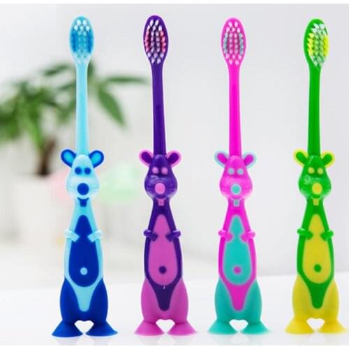 New Cartoon Kangaroo Handle Toothbrush Cartoon Pattern Double-sided Waterproof Tooth Brush Oral Cleaning for Kids