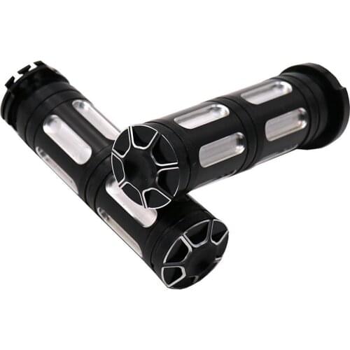 1" CNC Edge Cut Handle Bar Hand Grips For Harley Sportster Iron XL883 XL1200 x48 Softail Fat Boy DYNA FLD Touring Custom