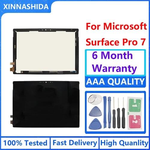 100% Test Tablet LCD replacement For Microsoft Surface Pro 7 1866 LCD Display Touch Screen Digitizer Glass Assembly