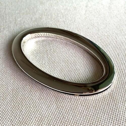 11 cm Silver metal oval bag handle screws eyelet handbag handle purse handle