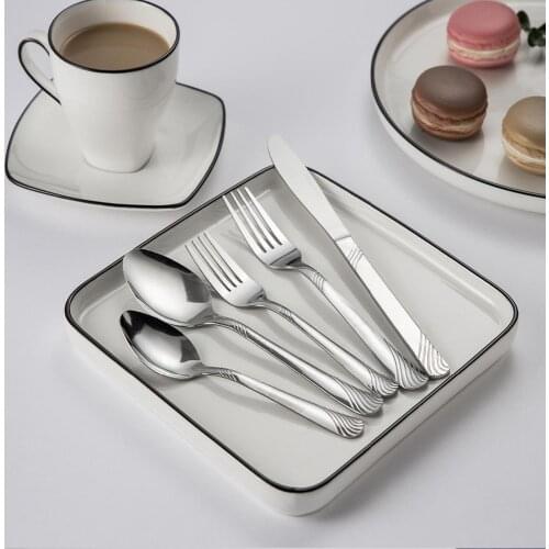 48 Pieces Dinnerware Set Cutlery Stainless Steel Western Tableware Traditional Classic Dinner Suit Knife Fork Restaurant Dining