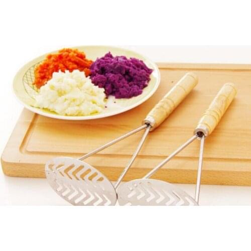 50pcs Stainless Steel Potato Masher With Broad Mashing Plate for Smooth Mashed Potatoes Fruit Vegetable Tools Press Crusher