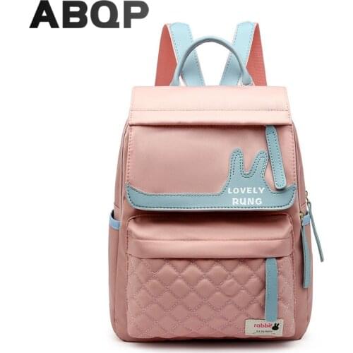 ABQP Girls Laptop Backpack Cute Rabbit School Backpack Bags For Women Anti Theft Multifunction Womens Backpack
