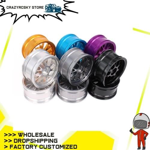 Aluminum Hellcat Style Y Type Wheel Rim w/o Tire tyre For Rc 1/10 On-Road Racing Car Crawler HSP Axial Wltoys Himoto Traxxas