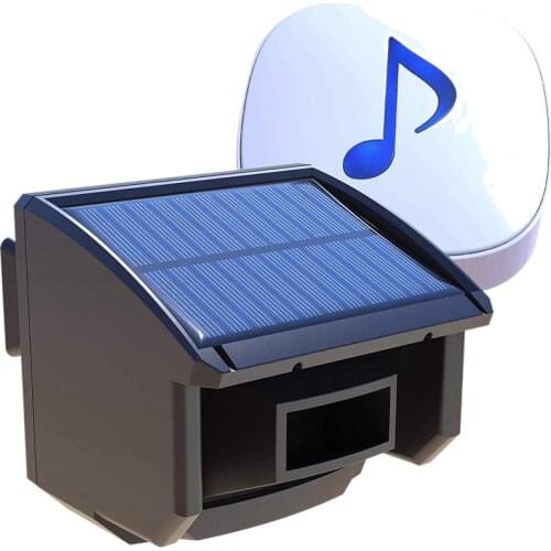 Solar Driveway Alarm System-1/4 Mile Long Transmission Range-Solar Powered No Need Replace Batteries-Outdoor Weatherproof Moti