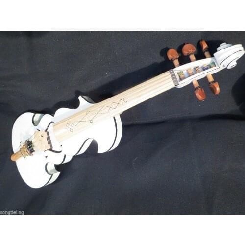 Nice white model 5strings electric & acoustic viola 16"
