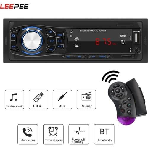 Bluetooth USB MP3 Player With Remote Control Car Radio Headunit Support Auto Parts 1 Din RCA Audio Subwoofer Car Stereo FM Radio