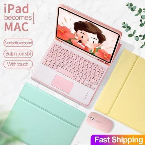 Touchpad Keyboard Case For iPad Air 2020 4 4th Gen 10.9 A2324 A2072 Mouse Pen Slot Leather Cover Trackpad Keyboard for iPad Air4