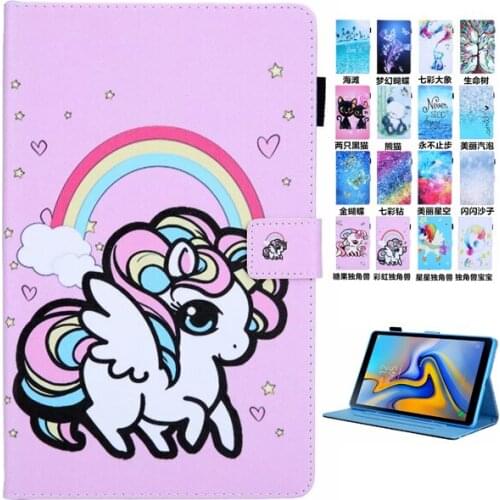 Case For Samsung Galaxy Tab A 2019 SM-T510 T515 Smart PU Leather Stand Tablet Cover For Samsung T510 10'' Case Cover