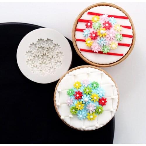 Flowers Cupcake Silicone Mold Fondant Mould Cake Decorating Tools Chocolate Gumpaste Molds, Sugarcraft, Kitchen Accessories
