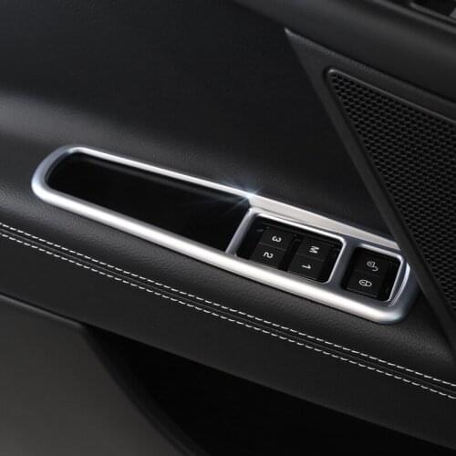 Car Door Button Panel Decoration Storage Slot Frame Interior Styling Accessories Protection Cover For Jaguar XE Modification Sticker