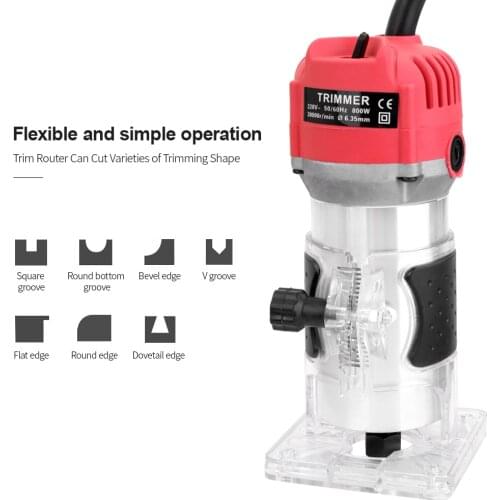 Electric Trimmer Hand Trimmer Router Laminate Edge Trimmer Wood Router Woodworking Milling Engraving Slotting Machine