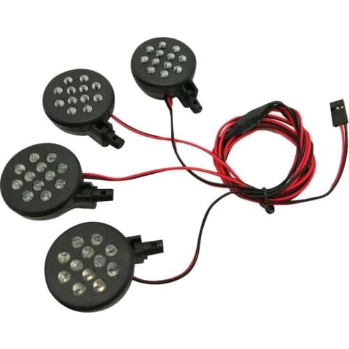 FBIL-4 LED Lights Receiver Kit Plastic Shell Lotus Headlights for 1/5 HPI BAJA Rovan King Motor 5B RC Car Parts Accessories