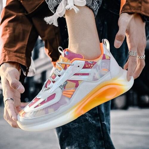 Classic Mens Sneakers Breathable Running Shoes Fashion Antiskid Damping Sports Shoes Outdoor Reflective Jogging Shoes Zapatilas