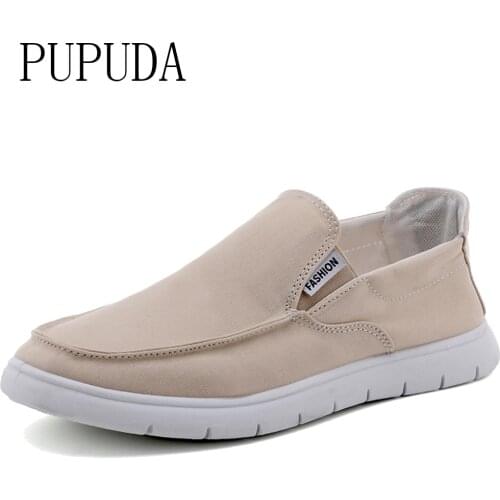 PUPUDA Casual Shoes Men Espadrilles Canvas Shoes Sneakers Men Loafers Breathable Slip On Sneakers Male Summer 2021
