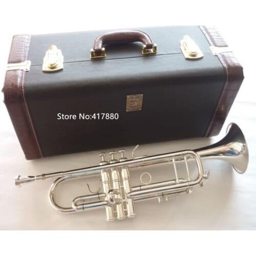 Hot Sell Bach LT180S-72 Bb Small Trumpet Silver Golden Key Professional Music Instruments with case Free Shipping