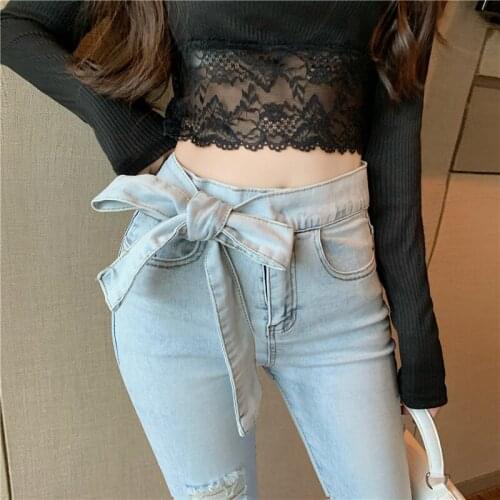 Женские зауженные джинсы Lucyever China At AliExpress