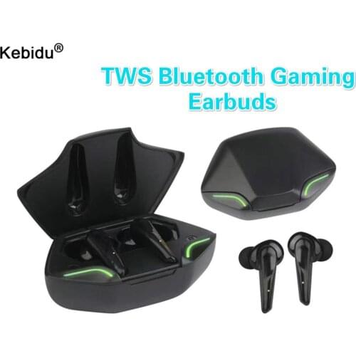 TWS Wireless Bluetooth Earphones Low Latency Music Headphones with Mic Noise Reduction Waterproof Earbuds with Charging Case