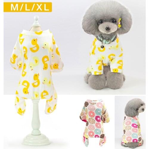 Pet Clothes Four-legged Cotton Home Clothes Dog Pajamas Casual Cartoon Fruit Pattern Teddy Bichon Home Pet Clothes
