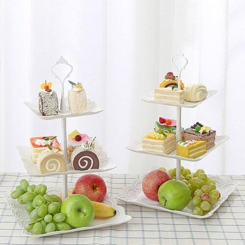 Cupcake Stand Three Layers Square Round Sakura Shape Optional Macaroon Tower Stand Practical and Popular Cake Display