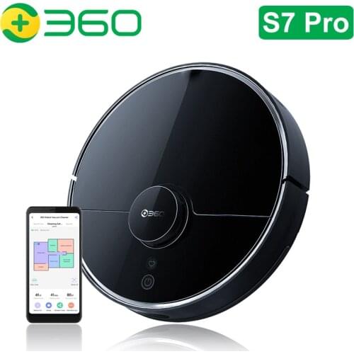 360 Botslab Robot Vacuum Cleaner S7 Pro 2650Pa Off-limit Area Room Mapping Scheduled Spot Clean Sweeping Mopping Smart WiFi Plan