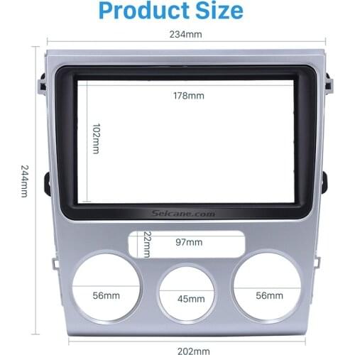 Seicane 2 Din Car Radio Fascia for 2010-2012 VK Volkswagen Lavida LOW-END Audio Player DVD Frame Face Plate Trim Bezel Silver