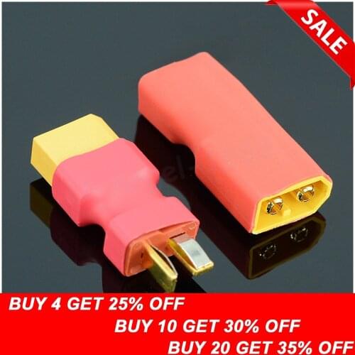 1pcs T Male Plug to XT60 Male / T Female Plug to XT60 Female Adapter For RC Helicopter Quadcopter LiPo Battery Plug Connector