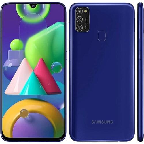 Samsung Galaxy M21 M215F/DS Global Version 4G Mobile Phone 64GB 4GB RAM OctaCore 6.4"1080x2340 6000mAh 48MP Android Smartphone