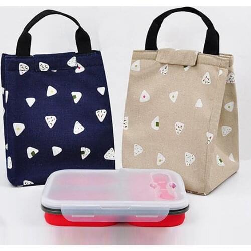 Women Kids Portable Fashion Cartoon Lunch Bag Picnic Food Thermal Box Container School Kids Office Ladies Heat Preservation Bags