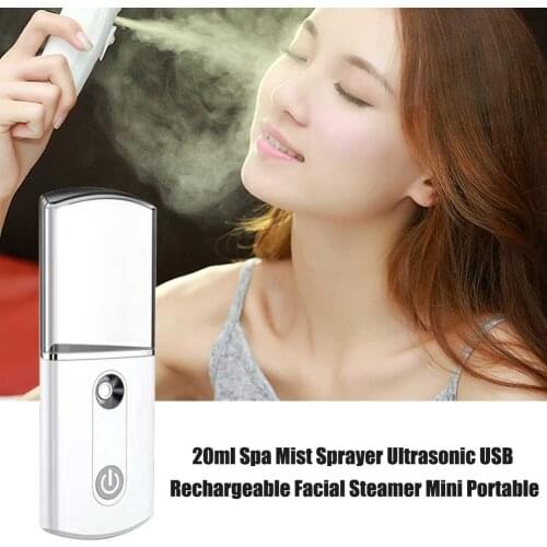 20ml Humidifier Facial Steamer Mini Travel Mist Sprayer Skin Care Deep Hydrating Spa Moisturizing USB Rechargeable Portable