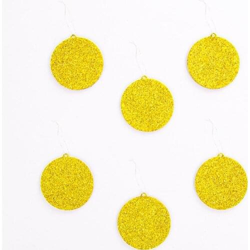 Veramaya Silvery Eva Christmas Tree Ornament Flat Top Dore 6 Pcs