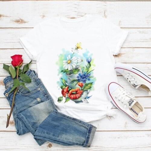 Women Clothes 2020 Tees Tops Summer Thin Section T Shirt Art Printing Harajuku Fashion Aesthetic Tshirt Casual Streetwear T-shir