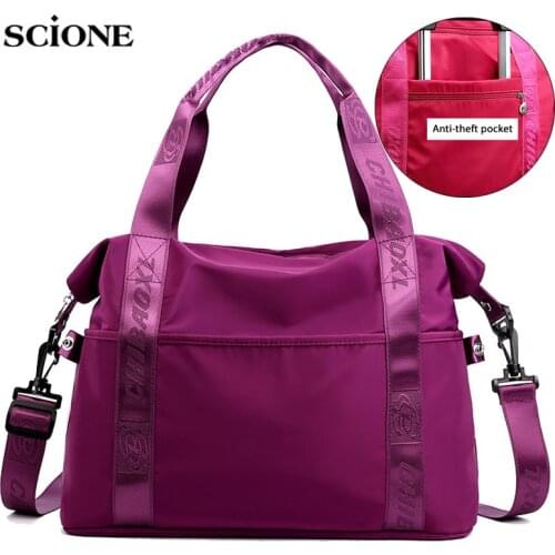 Women Gym Bags Nylon Fitness Handbag Red Training Shoulder Tote Tas Sac De Sport Outdoor Bolsa Deporte Gymtas Yoga Bags XA907WA