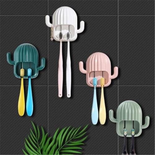 1Pcs Kids Toothbrush Wall Mount Holder Children Cute Frog Sucker Suction Bathroom Organizer Family Tools Accessories