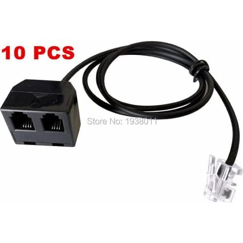 10 PCS RJ9 4P4C plug for Handset or Headset Splitter RJ9 headset adapter cable for training headset adapter