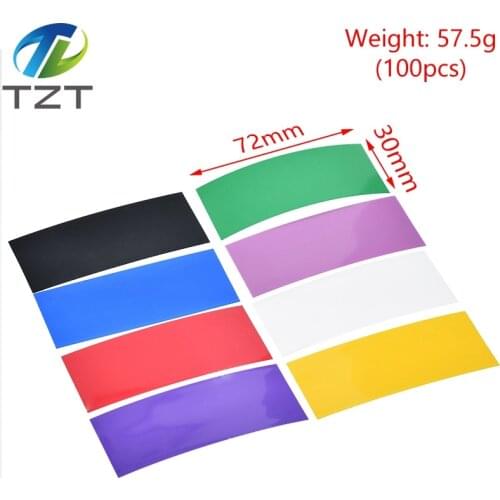 100PCS 18650 Lithium Battery Heat Shrink Tube Li-ion Wrap Cover Skin PVC Shrinkable Tubing Film Sleeves Insulation Sheath