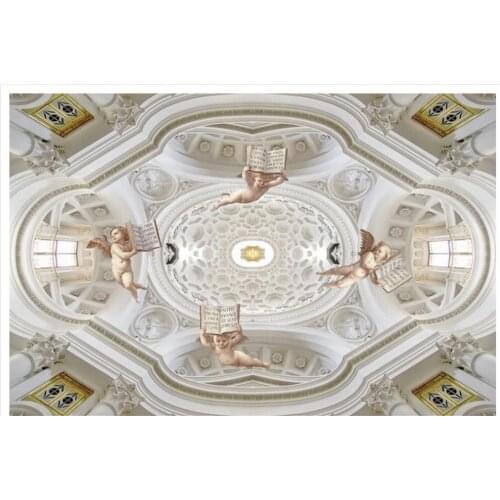 Wallpaper 3d ceiling European style Decoration style zenith fresco living 3d wallpaper 3d ceiling murals wallpaper