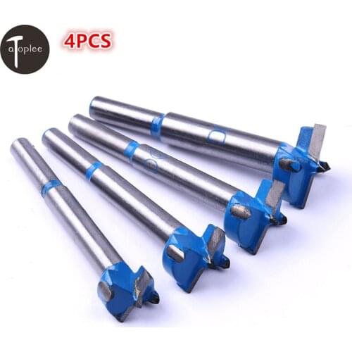 4PCS 16mm,20mm,22mm,25mm Cutting Diameter Professional Forstner Drill Bits Woodworking Hole Saw Wood Cutter Openings Tools