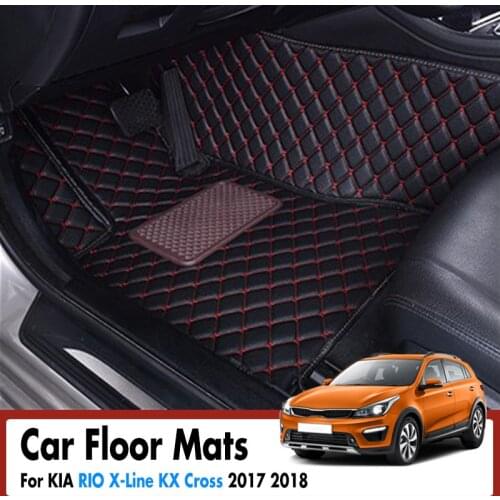 Car Floor Mats For KIA KX Cross 2017 2018 2019 Car Interior Accessories Waterproof Anti-dirty Leather Mats Carpet