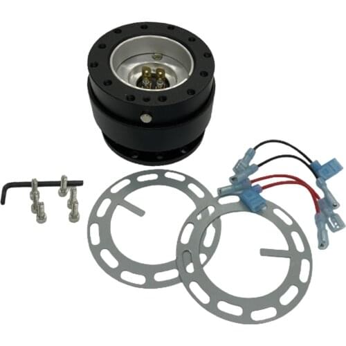 Black Steering Wheel Quick Release Hub Adapter Snap Off for Boss Kit Universal Car Supplies