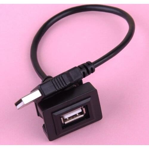 CITALL Car Auto Dashboard Flush Mount Male to Female Extension USB Cable Interface Adapter Fit for Toyota