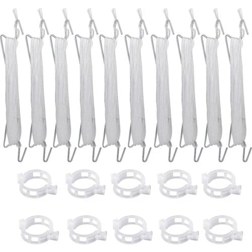 Tomato Plant Holder Egetables Clamp Binder Garden Home 1M White Anti-crush Hooks