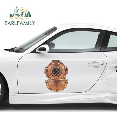 EARLFAMILY 43cm x 32cm For Diving Helmet Car Stickers Windows Fine Decal Waterproof Auto Air Conditioner Sticker Decoration