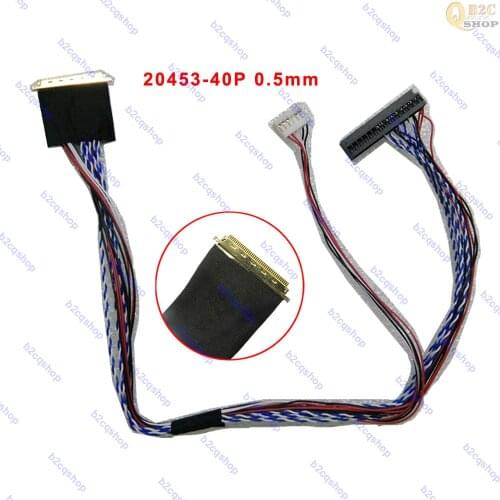 I-PEX20453 20455-040E-12 40Pin 0.5MM pitch LCD LED LVDS cable for G101ICE-L01