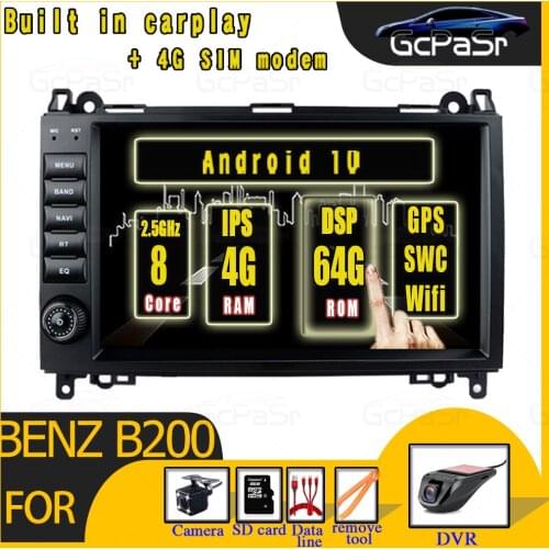 IPS DSP GPS Multimedia 4G+64G Android 10 Navigation for Mercedes Benz B200 W169 W639 Viano Vito Sprinter GPS DVD Radio CarPlay