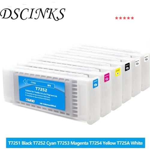 600ml Textile ink T7251 T7252 T7253 T7254 T725A ink cartridge for Epson F2000 F2100 F2130 F2140 F2150 F2160 printer
