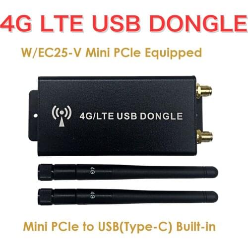 4G LTE Dongle W/SIM Card Slot Equipped with EC25-V Mini PCIe Modem Verizon Industrial Mini PCIe to USB(Type-C) Adapter